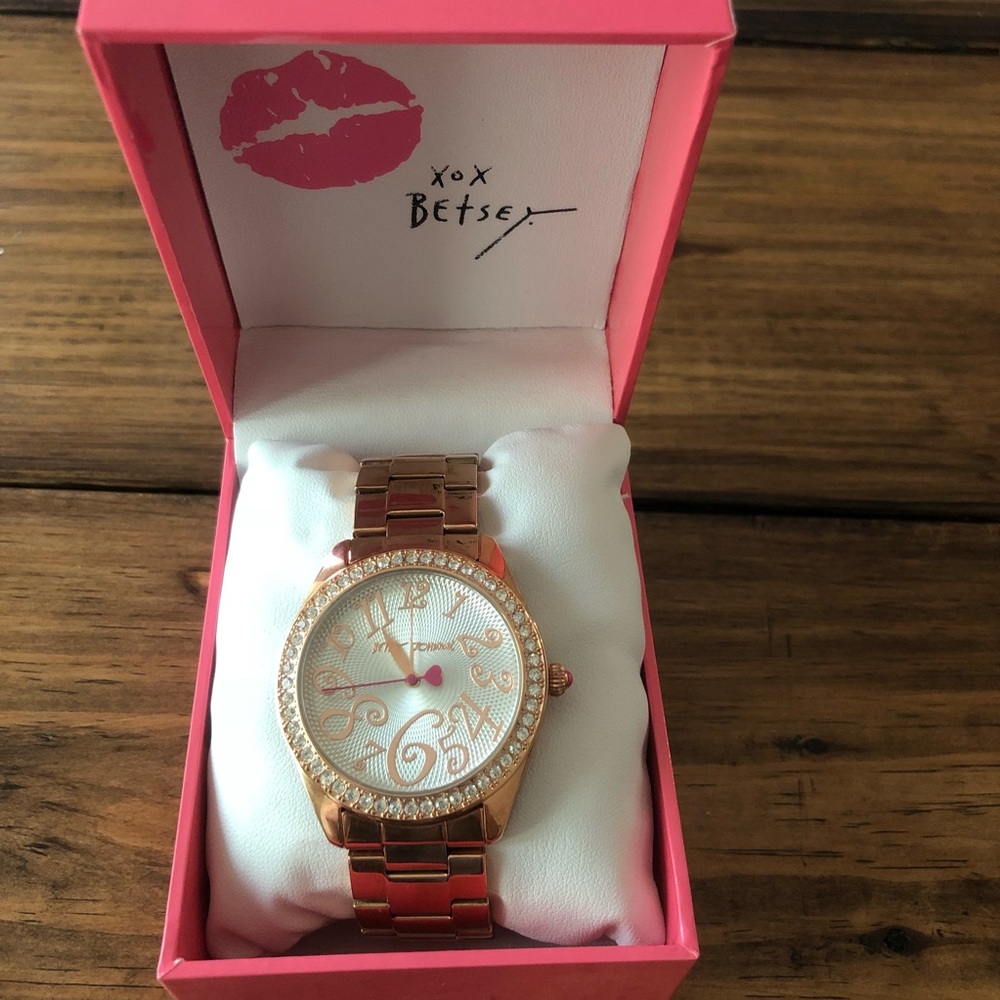 Rose Gold Betsey Johnson Watch